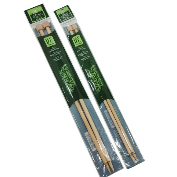 Takumi 2 Piece Bundle Set Bamboo Knitting Needles - 13 in No. 10.5- 14 in No. 11 - Picture 1 of 5